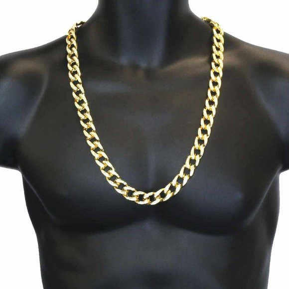 14k Gold 16mm 30" Cuban Chain - Picture 1 of 8